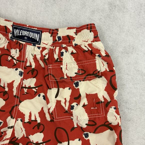 Vilebrequin Swim Trunks Mens XL Red Happy Monkeys Moorea Cut - Picture 12 of 16